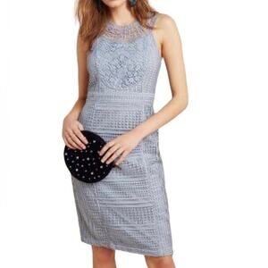 Anthropologie Women’s Dylan Lace Halter Neckline Fully Lined Sheath Dress Size 6